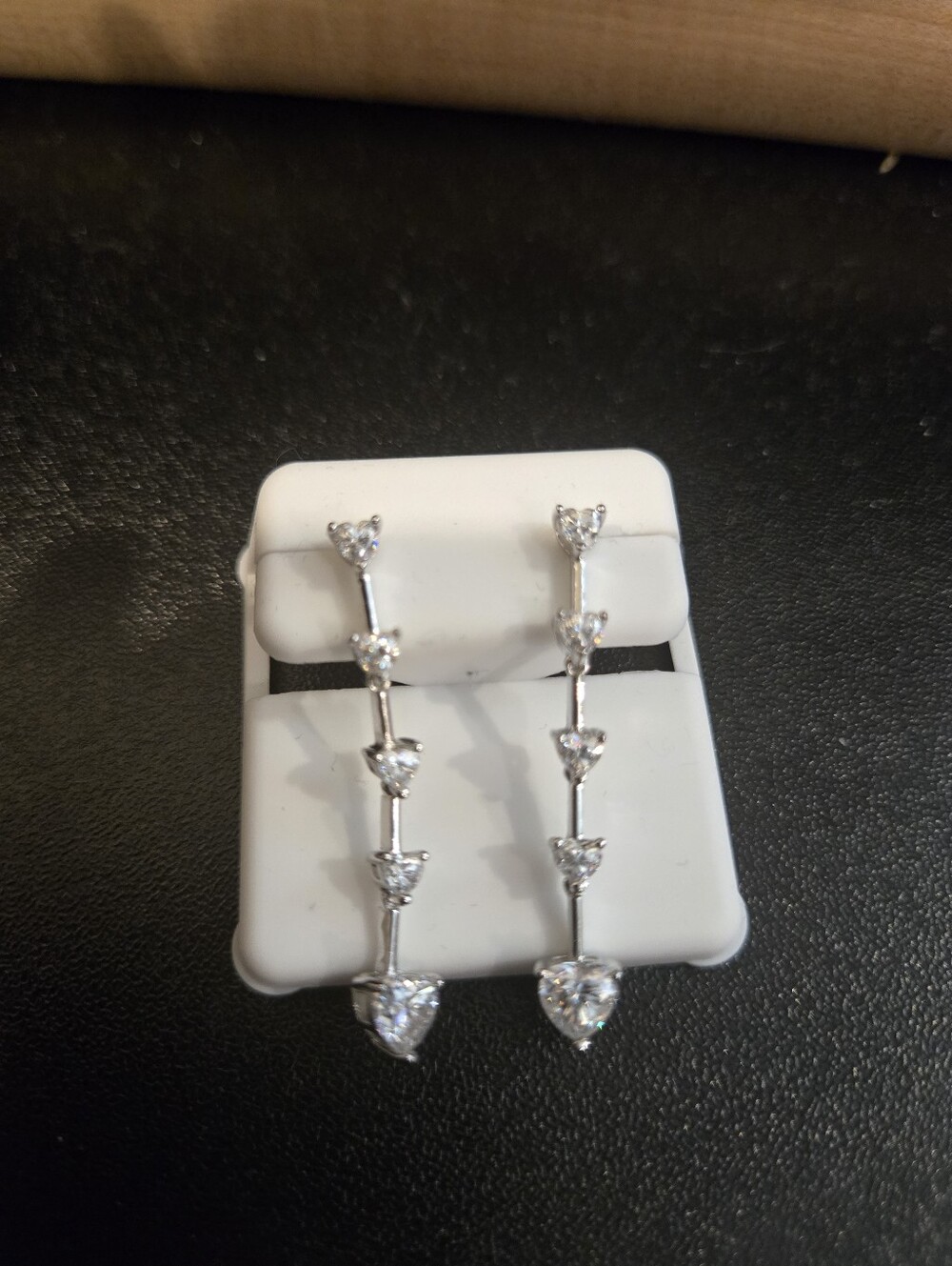 RESERVED Moissanite 2.0 CTW NWT 925 Sterling Silver Heart Drop Earrings